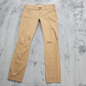 Op Ocean Pacific Pant Womens 9 Juniors Tan Low Rise Skinny Stretch Cotton Casual